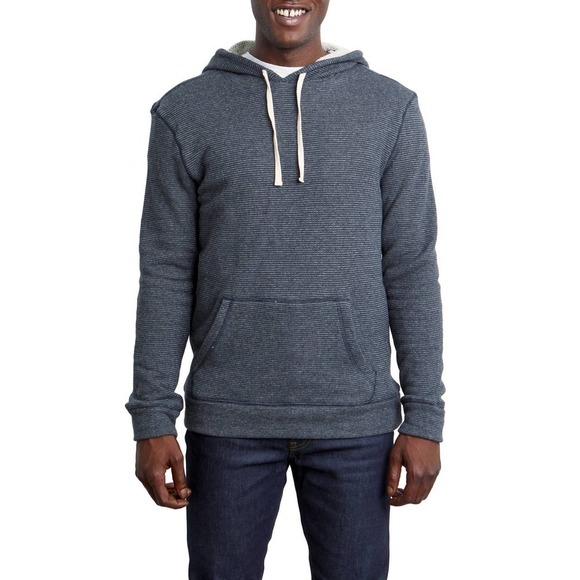 Rails Other - Rails Smith Striped Pullover Hoodie Long Sleeve Black Men's Size Medium NWT